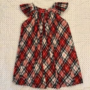 Baby gap tartan flutter sleeve dress